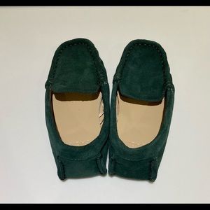 Janie and Jack Suede Driving Shoe (Pine Green)